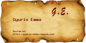 Gyuris Emma névjegykártya