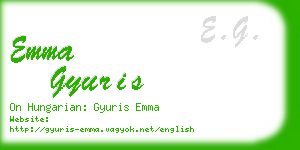 emma gyuris business card